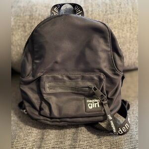 Madden Girl Sleek Black Backpack
